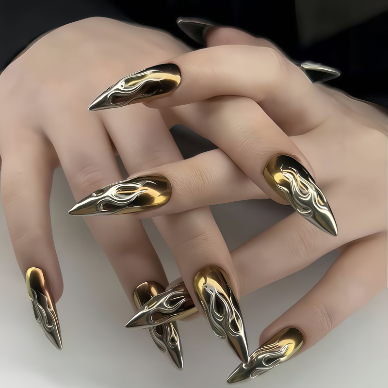 Nail Glitter Chrome - 24 stuks 3D chroom zilver gouden