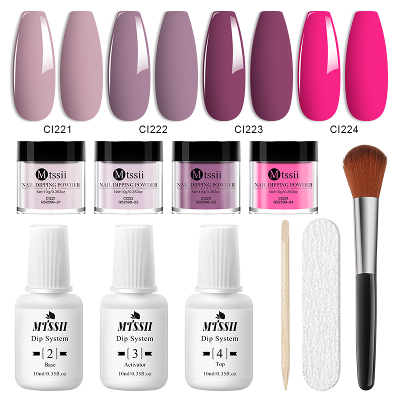 Nail Glitter Chrome - 10-delige set dip nail poederkit 10ml