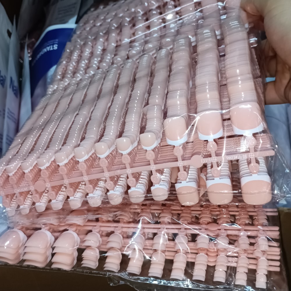Nail Art Pink - 120 stuks vierkante teennageltips - korte