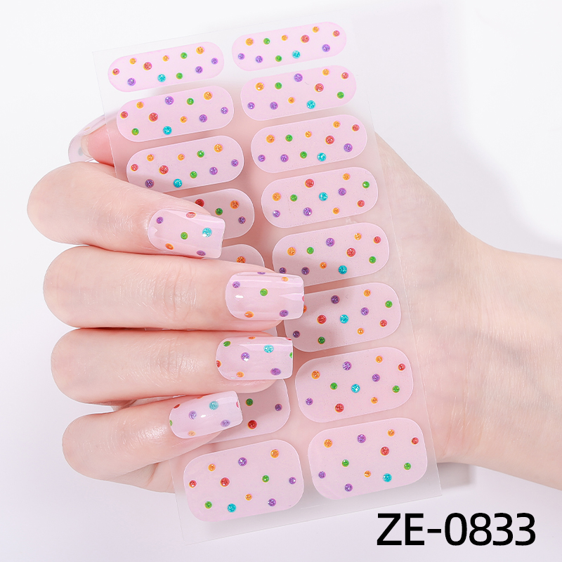 Striping Tape Nail - 16 Tips Volledige Cover Nail Sticker