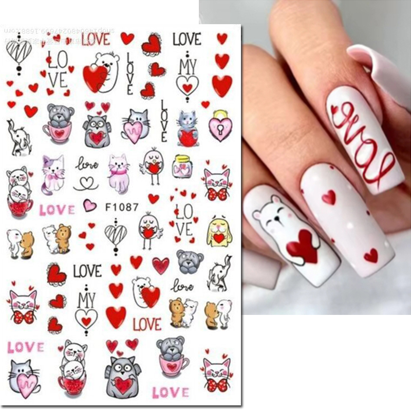 3D Nail Art Decals Valentijnsd - Nail Art Valentines Day recensie en prijs