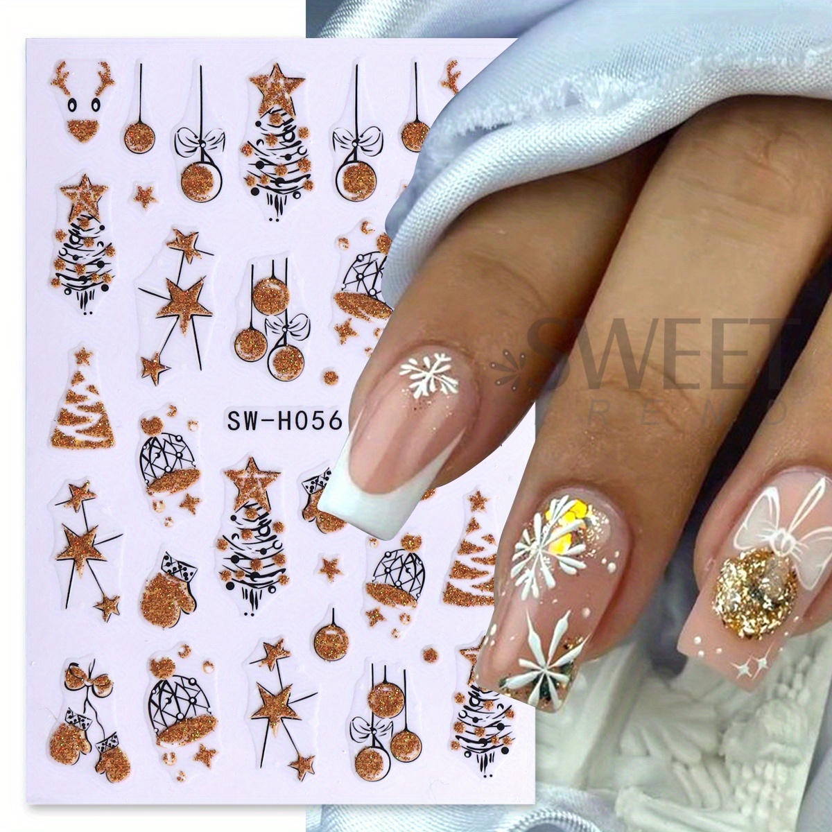 2 stuks prachtige sprankelende - Nail Art Xmas Tree recensie en prijs