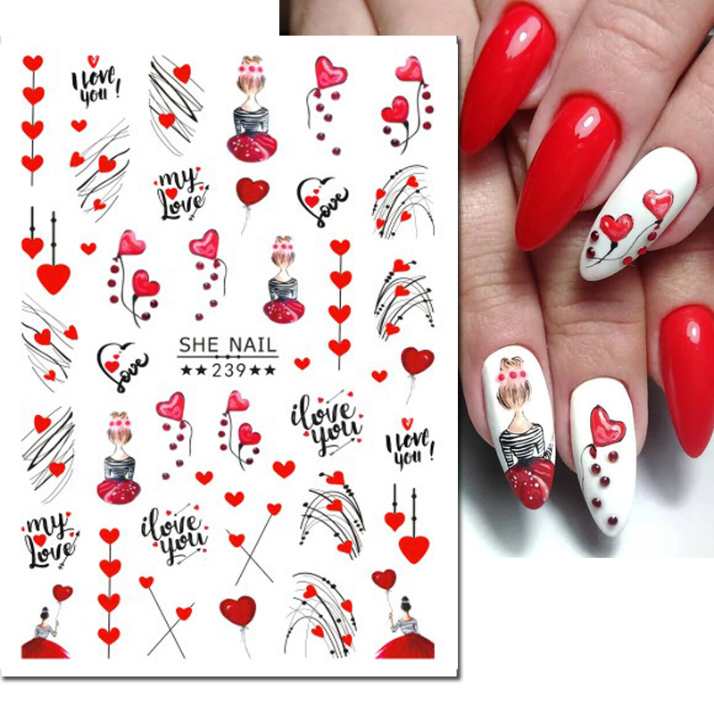 3D Nail Art Decals Geometrisch - Nail Art Valentines Day recensie en prijs