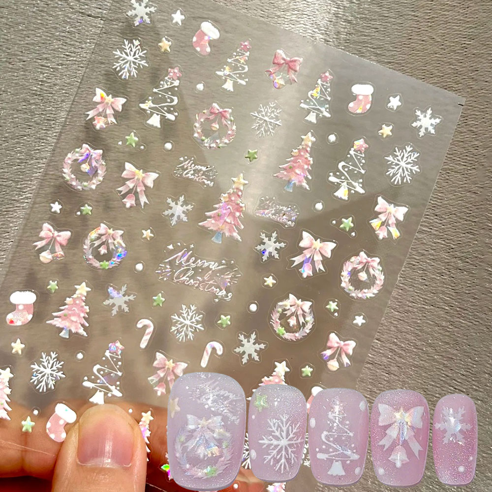 1 stks Aurora Roze Kerstboom B - Nail Art Xmas Tree recensie en prijs