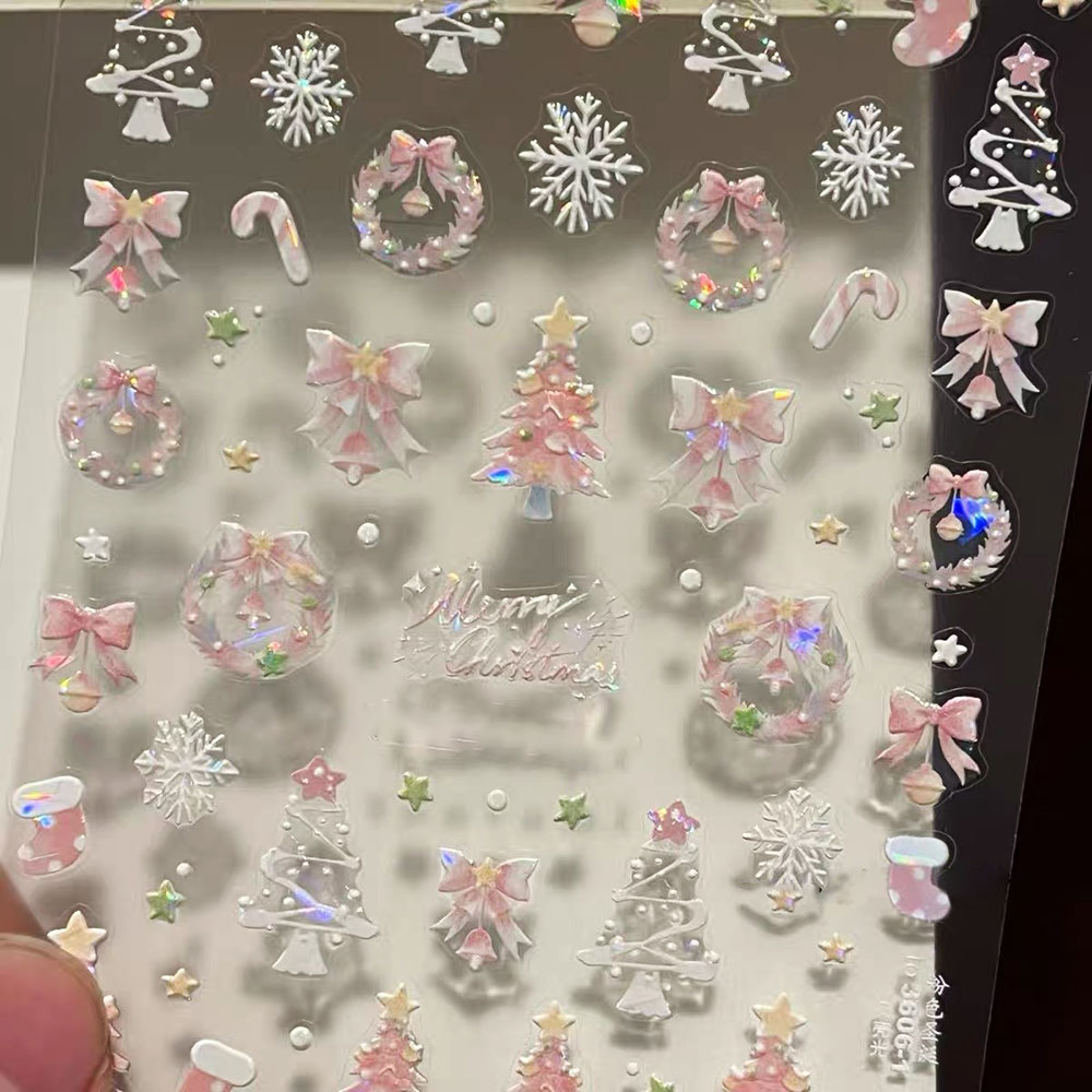 1 stks Aurora Roze Kerstboom B - Nail Art Xmas Tree recensie en prijs