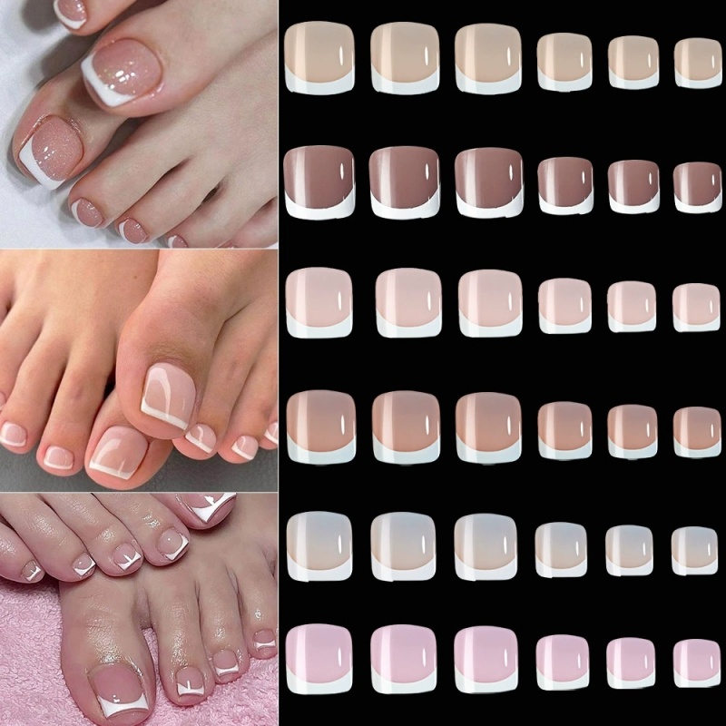 120 stuks vierkante Franse tip - Nail Art Pink recensie en prijs