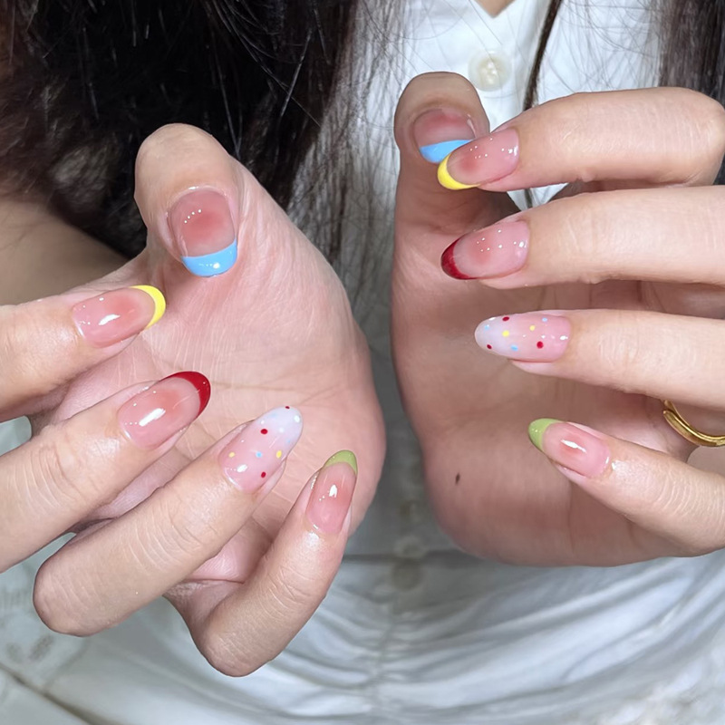 24 stuks amandelvormige kunstn - Nail Art Pink recensie en prijs