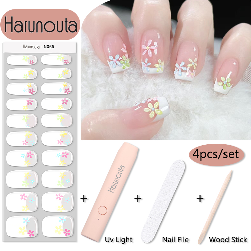 Harunouta 1 set bloem semi-uit - Striping Tape Nail recensie en prijs