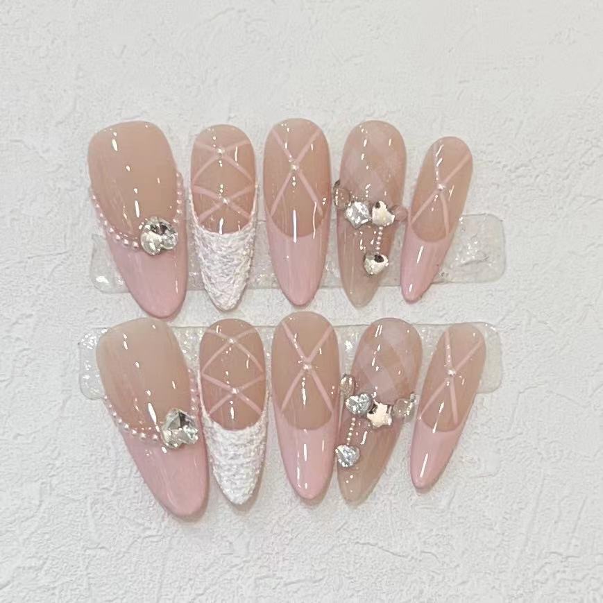 10 stuks handgemaakte pers op  - Nail Art Pink recensie en prijs