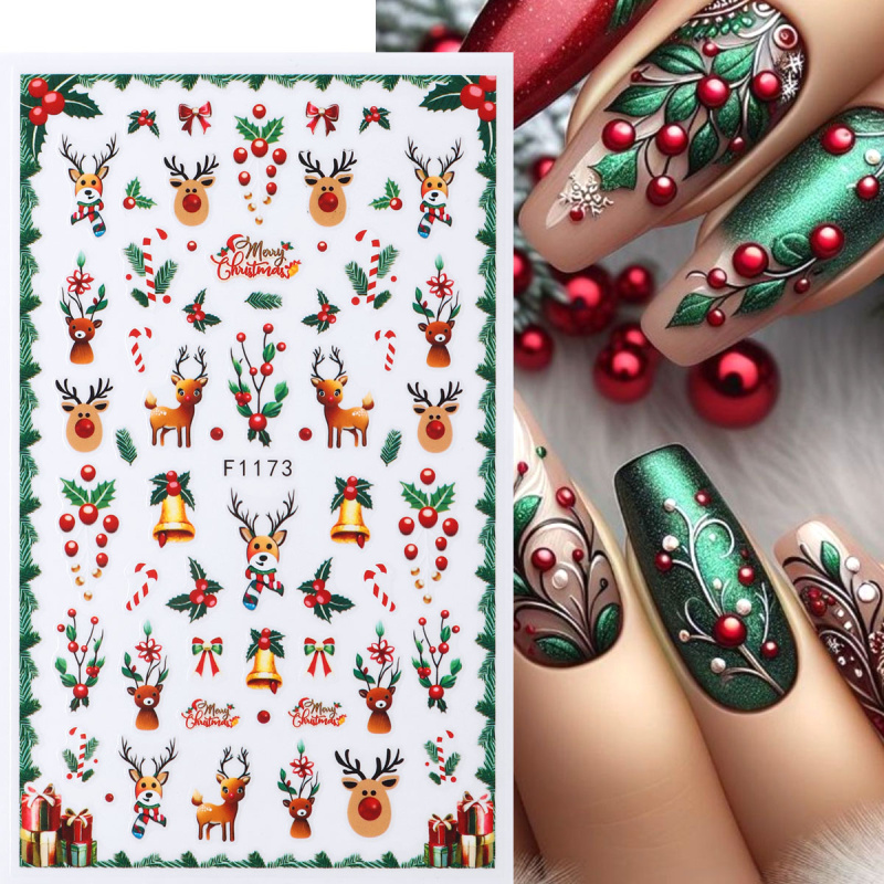 2 stks Feestelijke Kerst Nagel - Nail Art Xmas Tree recensie en prijs