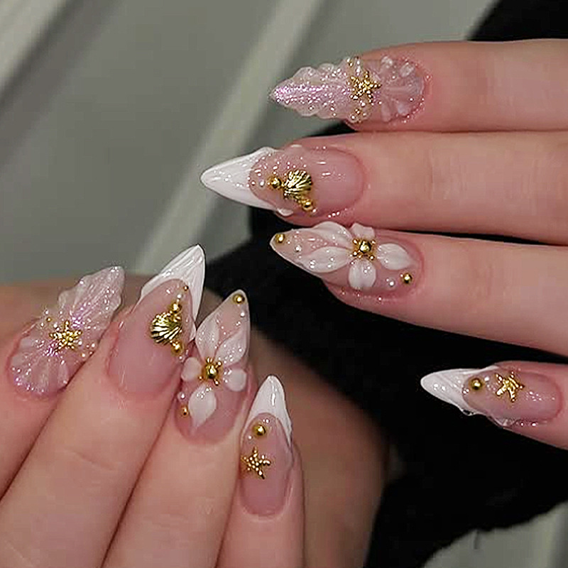 24 stuks afgewerkte amandelvor - Nail Art Pink recensie en prijs