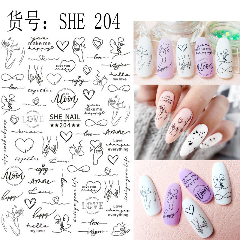 1 stuk Engelse alfabetletters  - Nail Art Valentines Day recensie en prijs