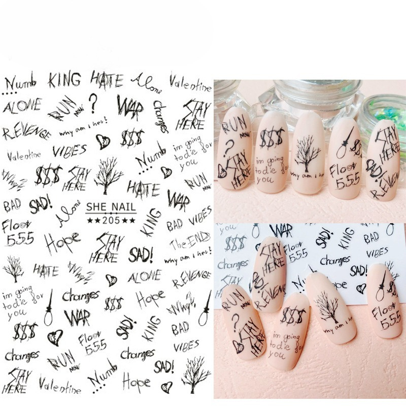 1 stuk Engelse alfabetletters  - Nail Art Valentines Day recensie en prijs
