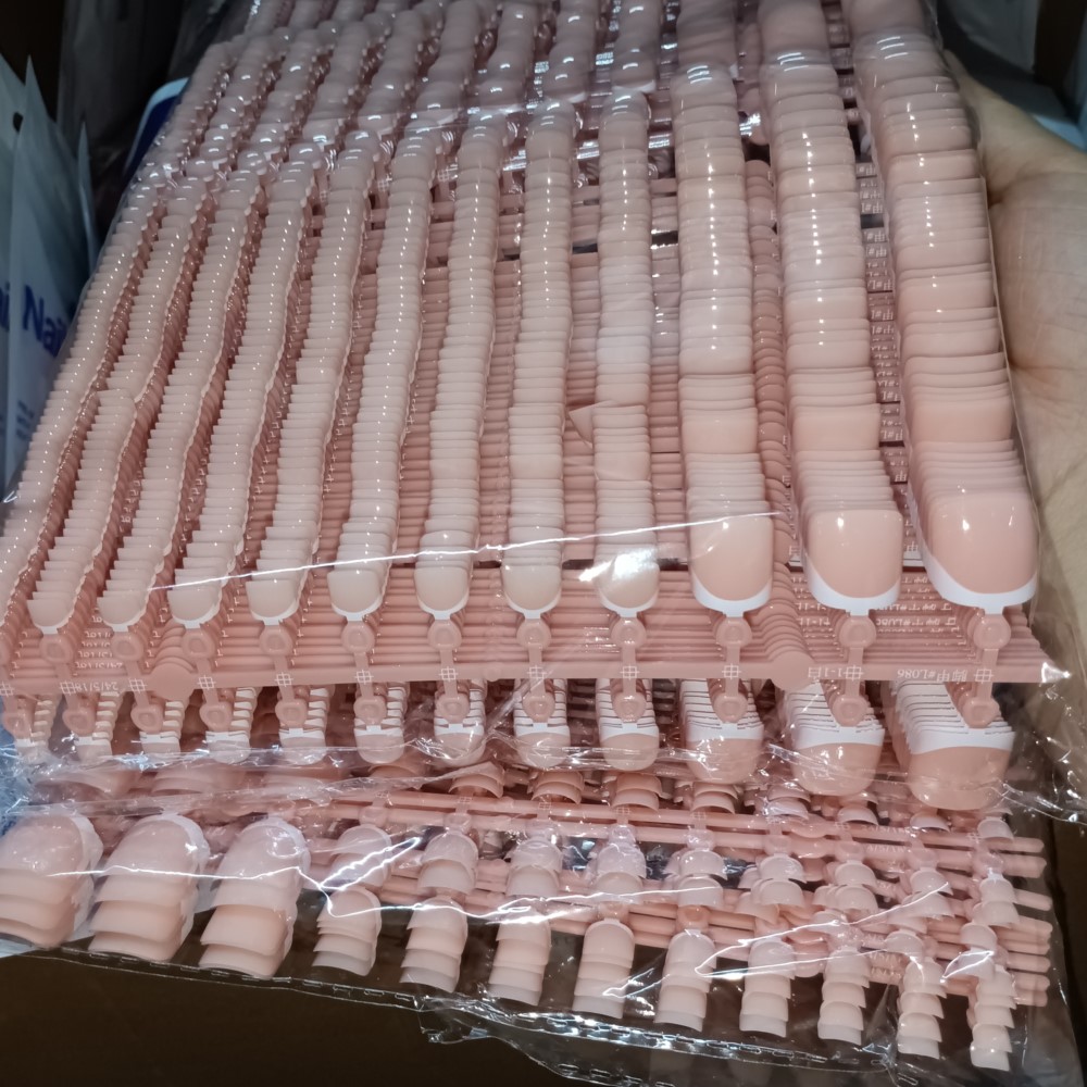 120 stuks vierkante teennagelt - Nail Art Pink recensie en prijs