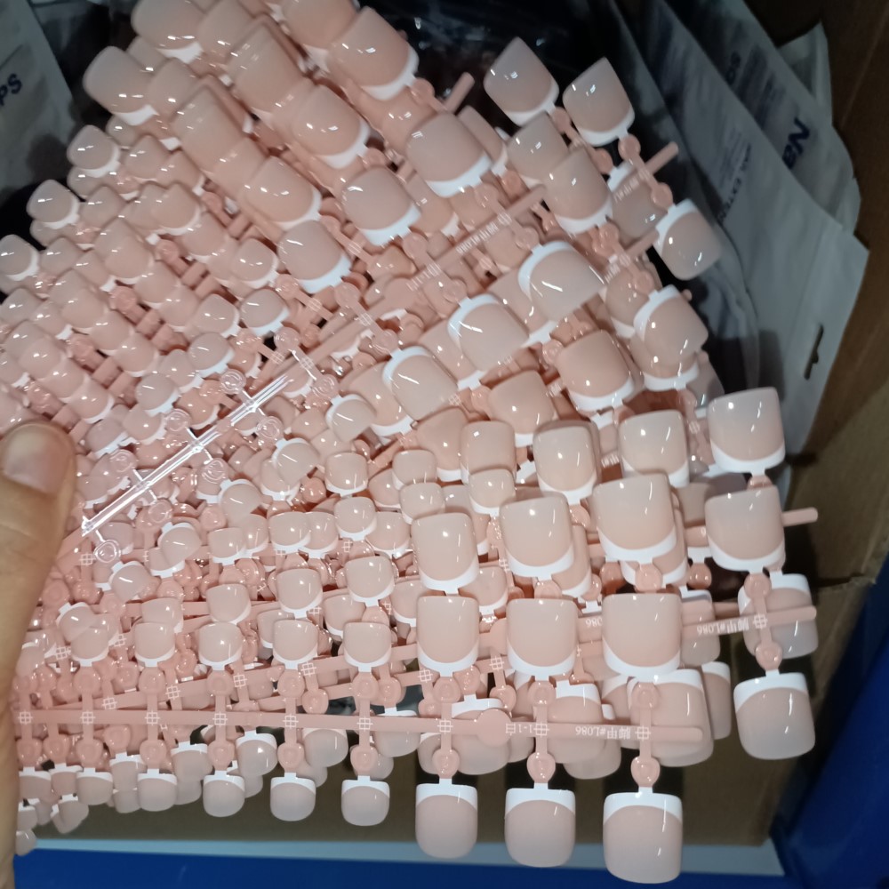 120 stuks vierkante teennagelt - Nail Art Pink recensie en prijs