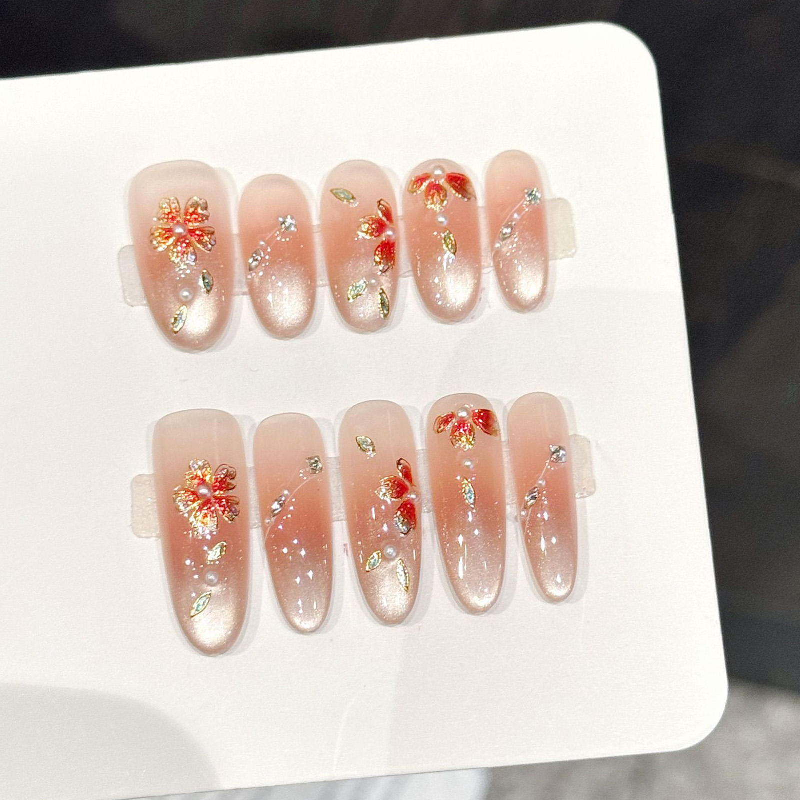 10 stuks handgemaakte nepnagel - Nail Art Pink recensie en prijs